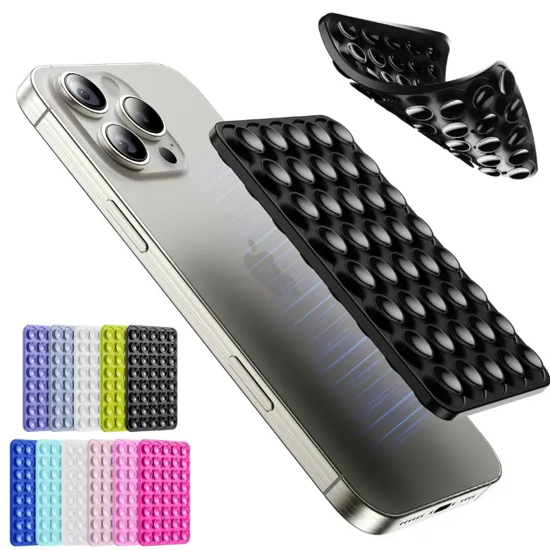 Octobuddy Silicone Suction Cup Universal Mobile Phone Stand - 80 Dual-Sided Strong Grip Suctioncup Phone Mount, Hands-Free Accessory for Selfies, Videos, Father's Day Gift