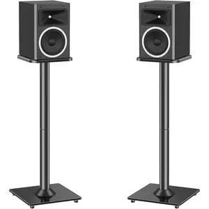 Universal Speaker Stands Pair for Surround Sound, 31" Height Floor Speaker Stands for Klipsch, Polk, Yamaha Other Large , Bookshelf Speakers, Up to 22LBS  Concealing Black MU9132