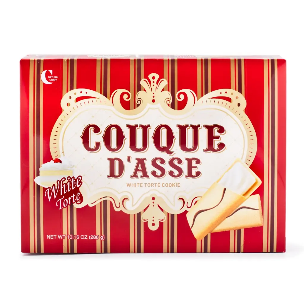 Crown Couque D'Asse White Torte Cookies  Korean Snack 288 g