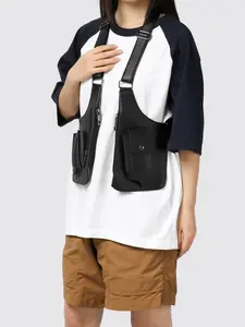 New Functional Workwear-Style Dual-Side Chest Backpack Cross-Strap Divided Compartment Carry Bag Ideal for Daily Commuting, Outdoor Activities, and Light Exercise