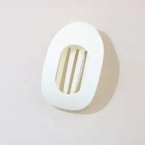 Oval Flat Hair Clip for Women, Strong Grip MILKY WHITE