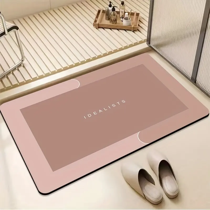 Eco-Friendly Diatom Mud Fiber Bath Mat, High Absorption Quick-Drying Non-Slip Shower Floor Mat for Bathtub Entrance & Inside Shower, Home Decor Accessory, Shower Floor Mats
