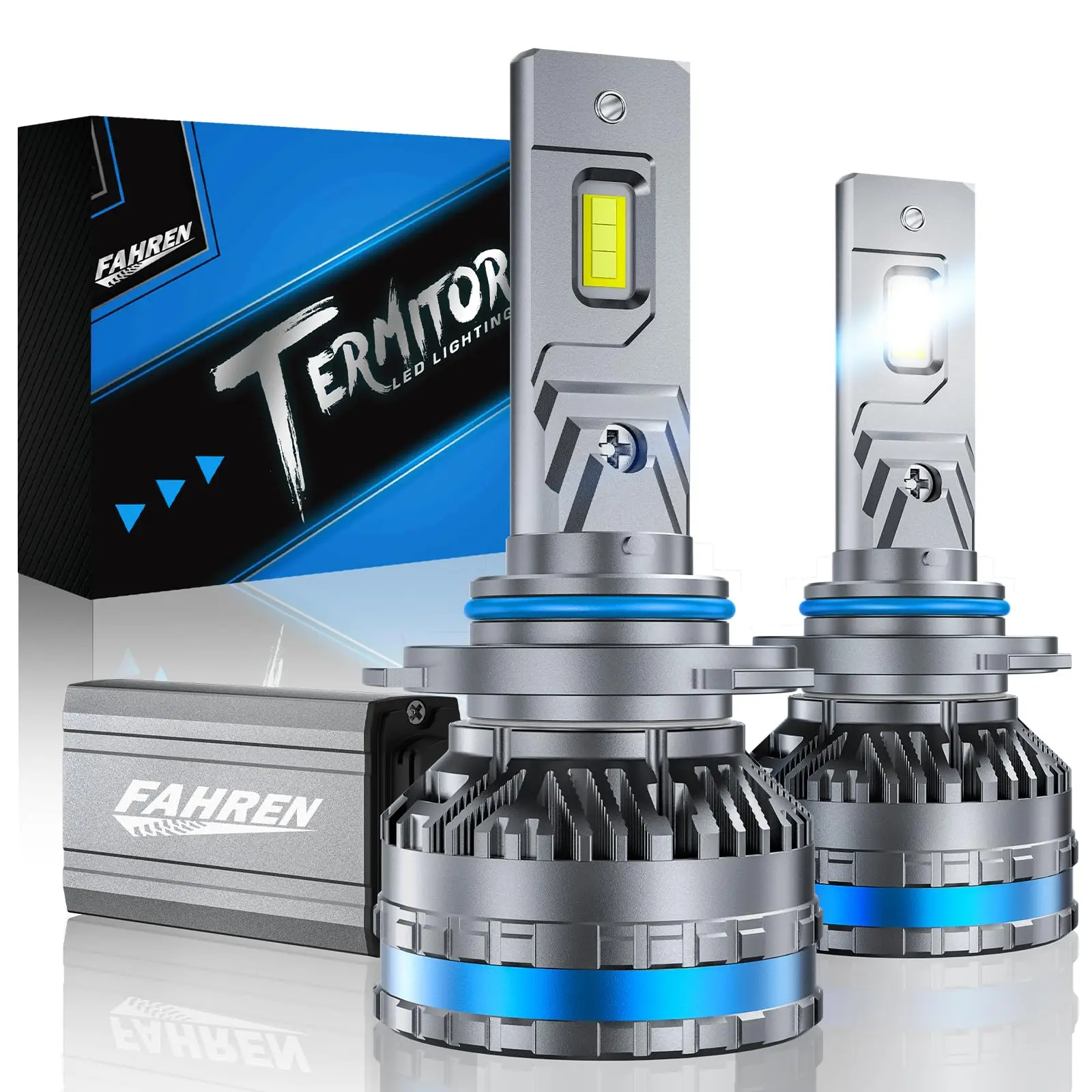FAHREN 9005/HB3 Lights Bulbs, 120W 55000 Lumens Bright Lighting Bulb, 6500K Cool White Fog Lights