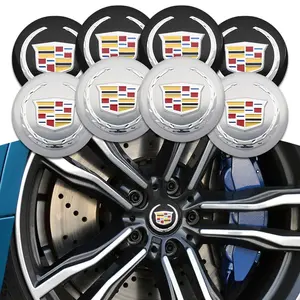 4pcs 56mm Wheel Center Sticker Car Logo Badge for Cadillac ATS CTS DTS STS SLS SLR XLR BLS Seville Escalade Deville Tiburon CT6 Wheel Decal
