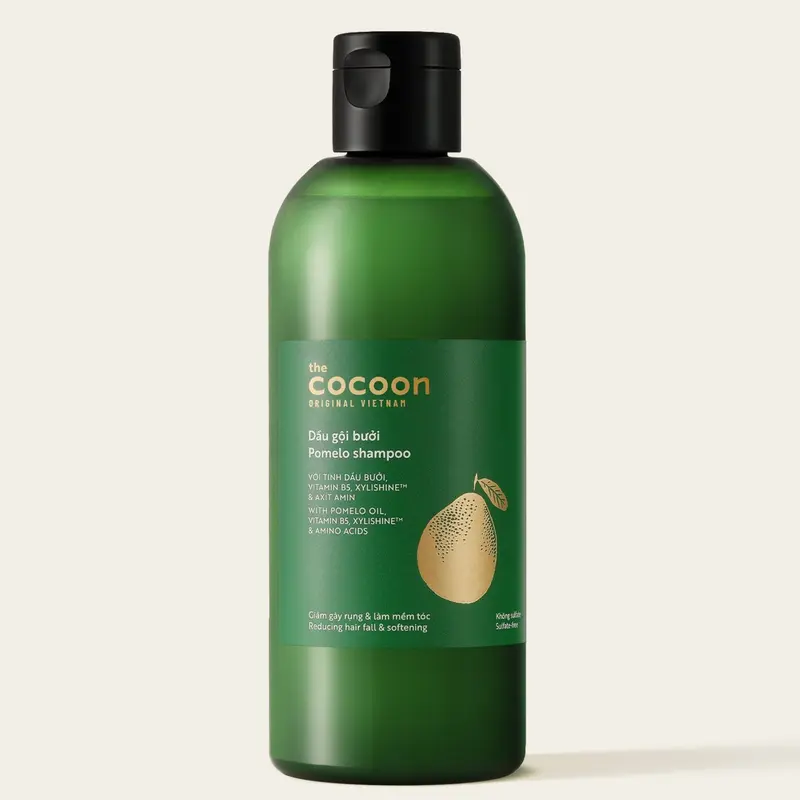 Cocoon Pomelo Shampoo with Vietnamese Peel Oil Vitamin B5 & Xylishine™ for Mild Hydrating & Moisturizing Haircare Suitable for All Hair Types