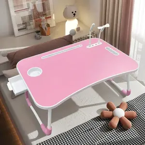 【fodable】Laptop Bed Desk – Portable Foldable Lap Desk with Storage Drawer & Cup Holder for Bed, laptop desk for bed ,Couch, Working, and Reading