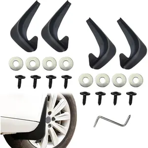 4PCS Car Mud Flaps, Mud Guard, Fender Guard, Splash Guard, Front & Rear Side Mud Guard, Wheel & Tire Splash Guards, Fender Against Sewage, Mud, Dust, Snow, No Drilling Mudguards Universal for Most Car