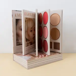 Cruelty-Free 4-Layer 43 Color Makeup Book PaletteWaterproof Eyeshadow Blush Lipstick Contour Highlighter,Travel-Portable & Long-Lasting, 12-Hour Wear, WaterproofTravel-Friendly Smooth Flawless