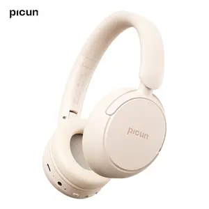Picun B5 Wireless Headphones, 72 Hours of Gaming Time, Wireless 5.4, ENC Noise Cancellation, Detachable Design, Portable, Suitable for Travel, Home, Office, and PC