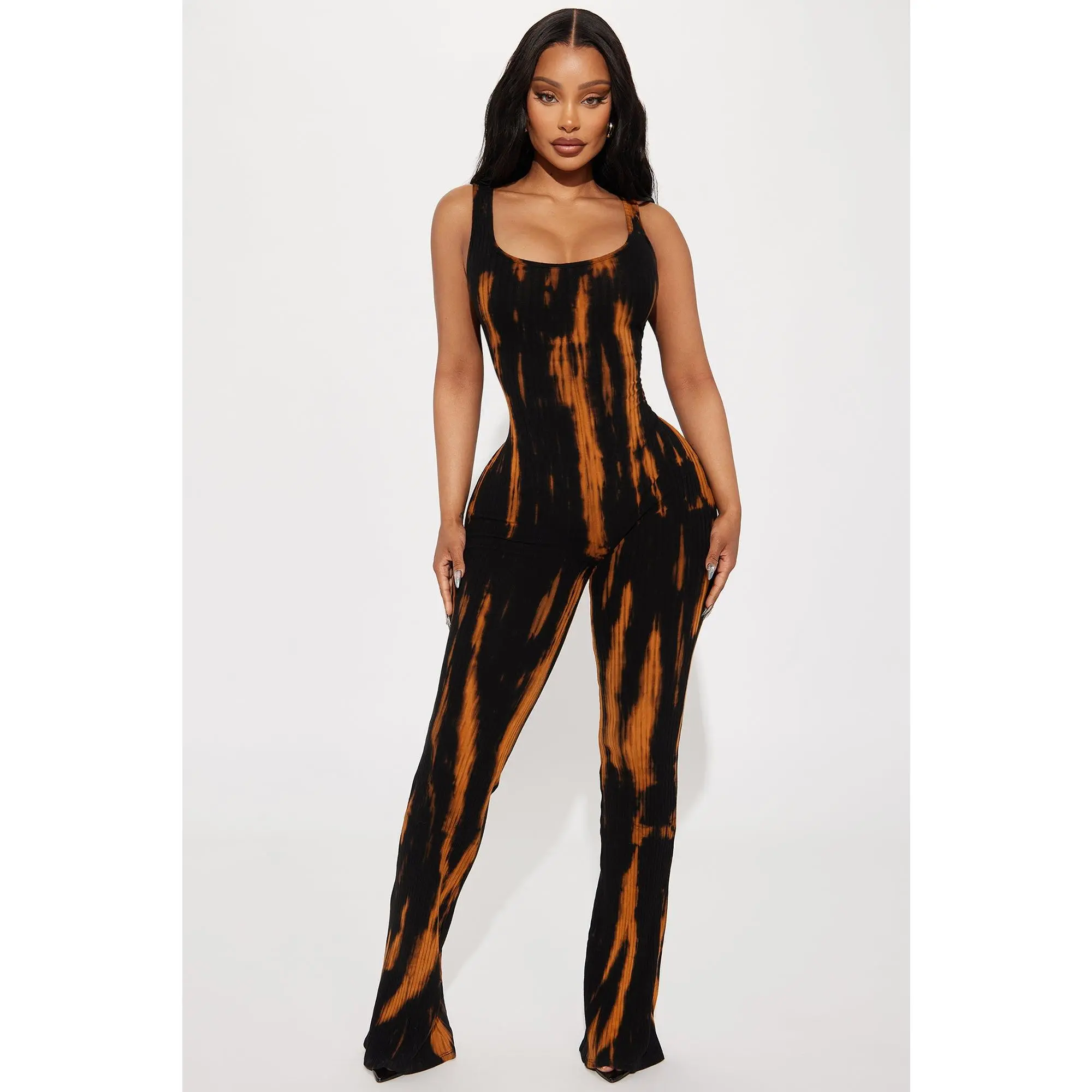 超希少 Currentage Spray dyeing Jumpsuit tie dye jumpsuit - TikTok Shop