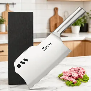 Sharp Kitchen Knife, Professional Chef Knife, Stainless Steel Meat Cleaver Knife, Heavy Shape Butcher Knife For Man, Bone Cleaver Knife, Ergonomic Handle, Suitable For Kitchen, Restaurant, Gift For Men And Women, Christmas gift