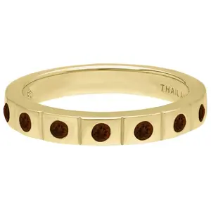 Elyse Ryan 14K Gold Clad Garnet Polished Band Ring