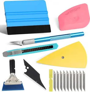 Craft Knife with 10 Extra Blades, Precision Hobby Knife Set with Felt Squeegee, Exacto Knife for Crafting,Paper,Foam,Plastic,Leather,Wood, Polymer Clay,Pottery,Vinyl, Stencil & Model Making