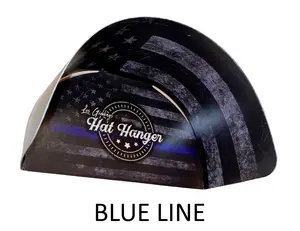Hat Hanger 5 Pack - Blueline Color for Organizing Cowboy, Baseball, Sun Hats and Skully Caps - Hangable Wall Mount Organizer