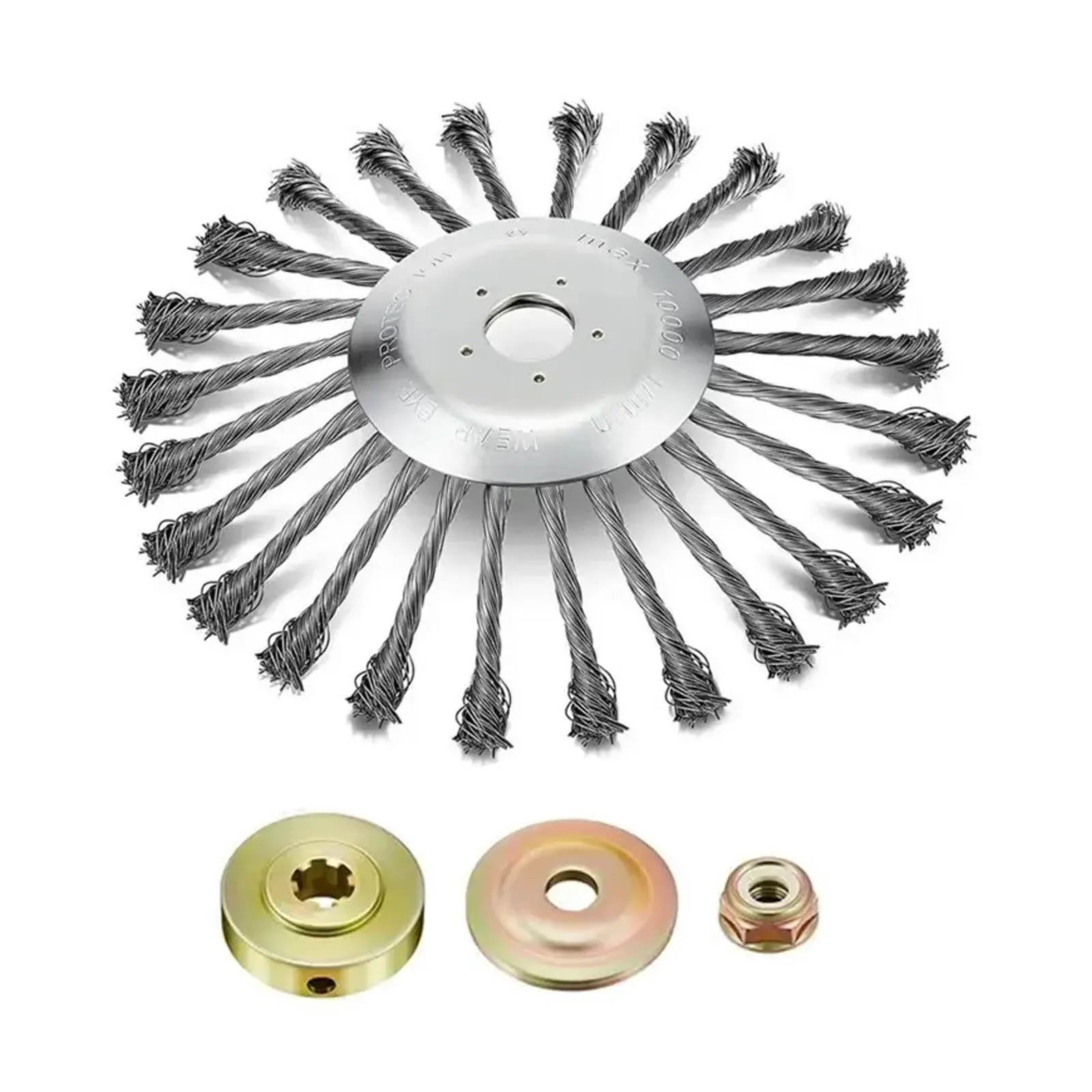 String Trimmer Replacement Head,Steel Wire Weed Brush Cutter Trimmer Head Electric Weed Blades Head Wired Trimmer Head Replacement Weed Wackers Attachment for Electric Cordless String Trimmers,1in/25mm Hole Diameter