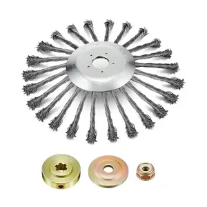 String Trimmer Replacement Head,Steel Wire Weed Brush Cutter Trimmer Head Electric Weed Blades Head Wired Trimmer Head Replacement Weed Wackers Attachment for Electric Cordless String Trimmers,1in/25mm Hole Diameter