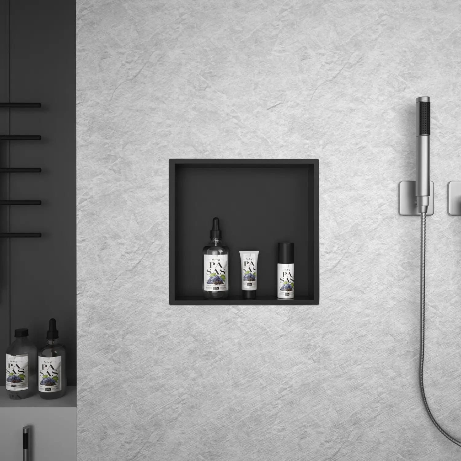 12" x 12" Stainless Steel Shower Niche, No Tile Needed, Over-Mounted Installation, Rustproof & Leak-Proof Recessed Wall Niche for Bathroom Storage