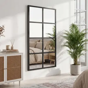 Wall Mirror With Durable Metal Frame ,Crystal Clear Shatterproof Glass ,Modern Vanity Mirror For Bathroom Bedroom And Entryway