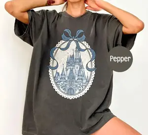 Graphic Tee, Magical Castle Shirt, Magic Kingdom Blue Coquette Shirt, Castle Fairytale Coquette Shirt, Trip Shirt