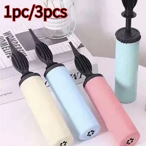 1pc/3pcs Balloon Air Pump, Portable Handheld Inflator, Manual Balloon Air Pump For Birthday Party, Celebration, Wedding, Balloons (Random Color), Hand-Operated Colorful Blower