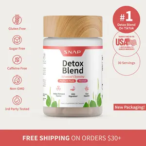 Snap Supplements - 30 Day Cleanse - Gut Support - Cleansing Blend with Fennel Seed, Ginger Root, & Psyllium Husk - Natural Supplement Capsules