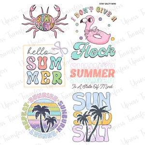Stay Salty Mini DTF Transfer Gang Sheet 24.5" Wide x 36" Long Direct To Film Trendy Vibrant Designs for Stylish Wardrobe