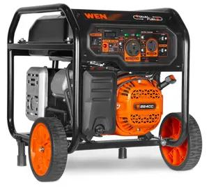 WEN DF5600X 5,600-Watt Dual Fuel Portable Generator with Wheel Kit, Electric Start, and CO Watchdog