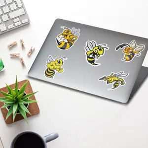 Stickers Pack 20 Pcs Bee Bottle Guitar Hornet Luggage Vinyl Bumper Laptop Skateboard Aesthetic Colorful Bike Waterproof Car Water