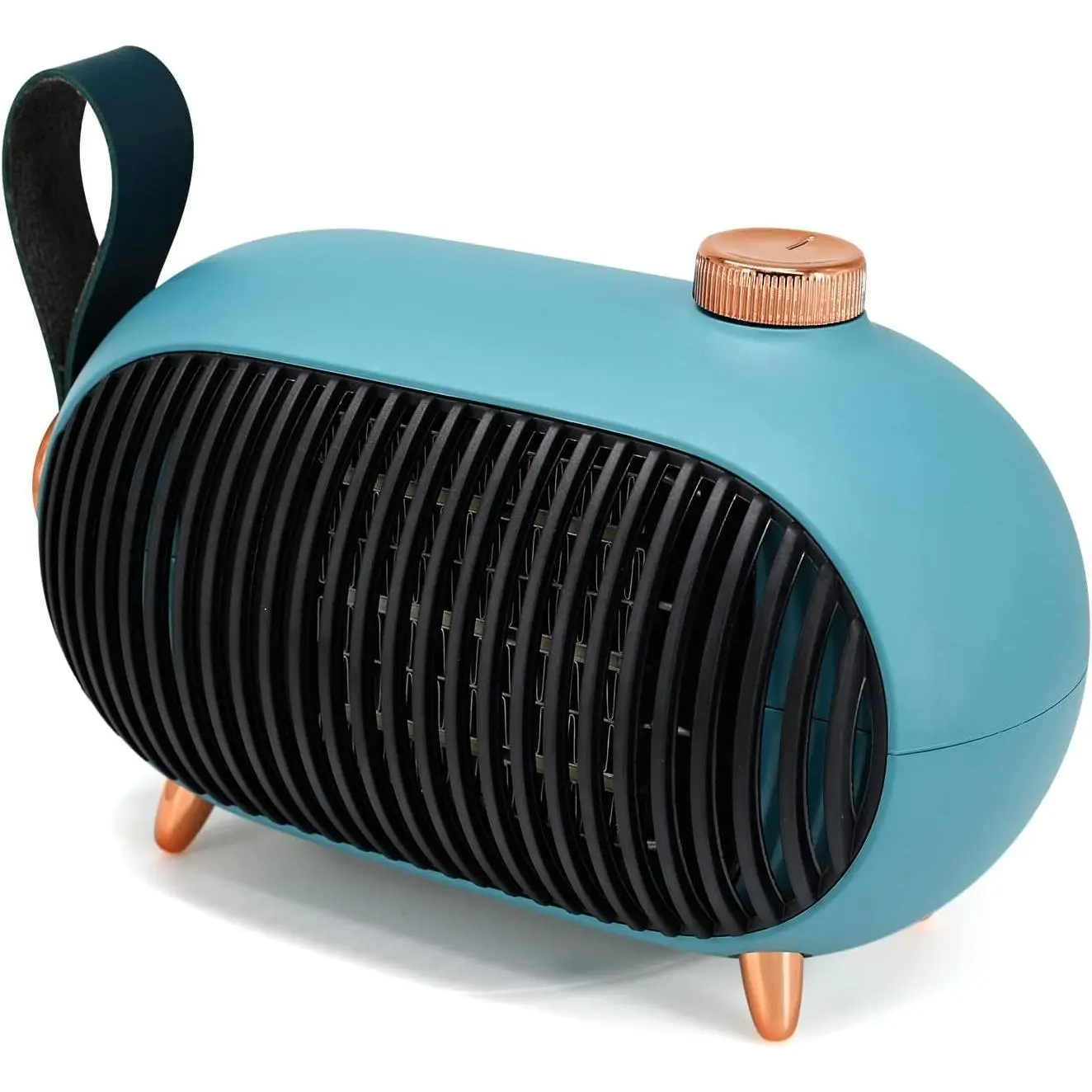 Portable Mini Space Heater for Home - 400W Energy-Efficient Vintage Retro Heater with Overheating Protection, for Nursery, Friends and Family Use, Green