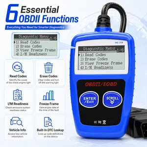 OBDII/EOBD Code Reader Scanner, Car Engine Fault Diagnostic Tool with Read & Erase Codes, I/M Readiness, Freeze Frame, Vehicle Info and DTC Lookup, Plug-and-Play Scanner for Most OBDII Compliant Vehicles