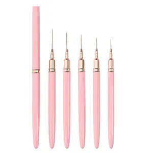 Needle Ultra Fine Nail Art Liner Brush Set Painting Drawing Line Brush Nail Tool Ultra Fine Brush Head Precise Detailing Liner Painting Multi Use Great Helper for Hand Painted Nail Lines Nail Art Brushes