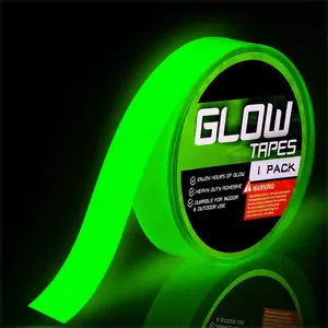 1 Inch x 30FT Glow in The Dark Tape Lasting Bright for Green Neon Tape, Waterproof Reflective Tape Sticker Suitable for The Theater,Stage,Party, Night Decoration,Stairs, Walls, Export Signs