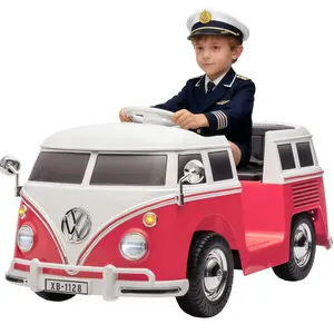 Volkswagen Licensed 6V Ride-On Bus for Kids - with LED Lights, Horn & Music, Easy Pedal Control, Safe Gentle Start