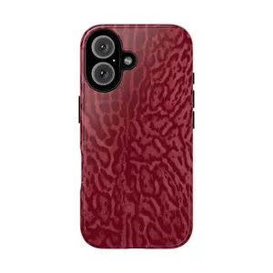 Red Jaguar Phone Case - Stylish Tough Protection with Unique Modern Pattern for Everyday Use & Gift Giving - Lexan Plastic with UV Protection & Lay-Flat Bezel