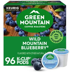 Green Mountain Coffee Roasters, Wild Mountain Blueberry Coffee, Single-Serve K-Cup pods, Light Roast, 96 Count