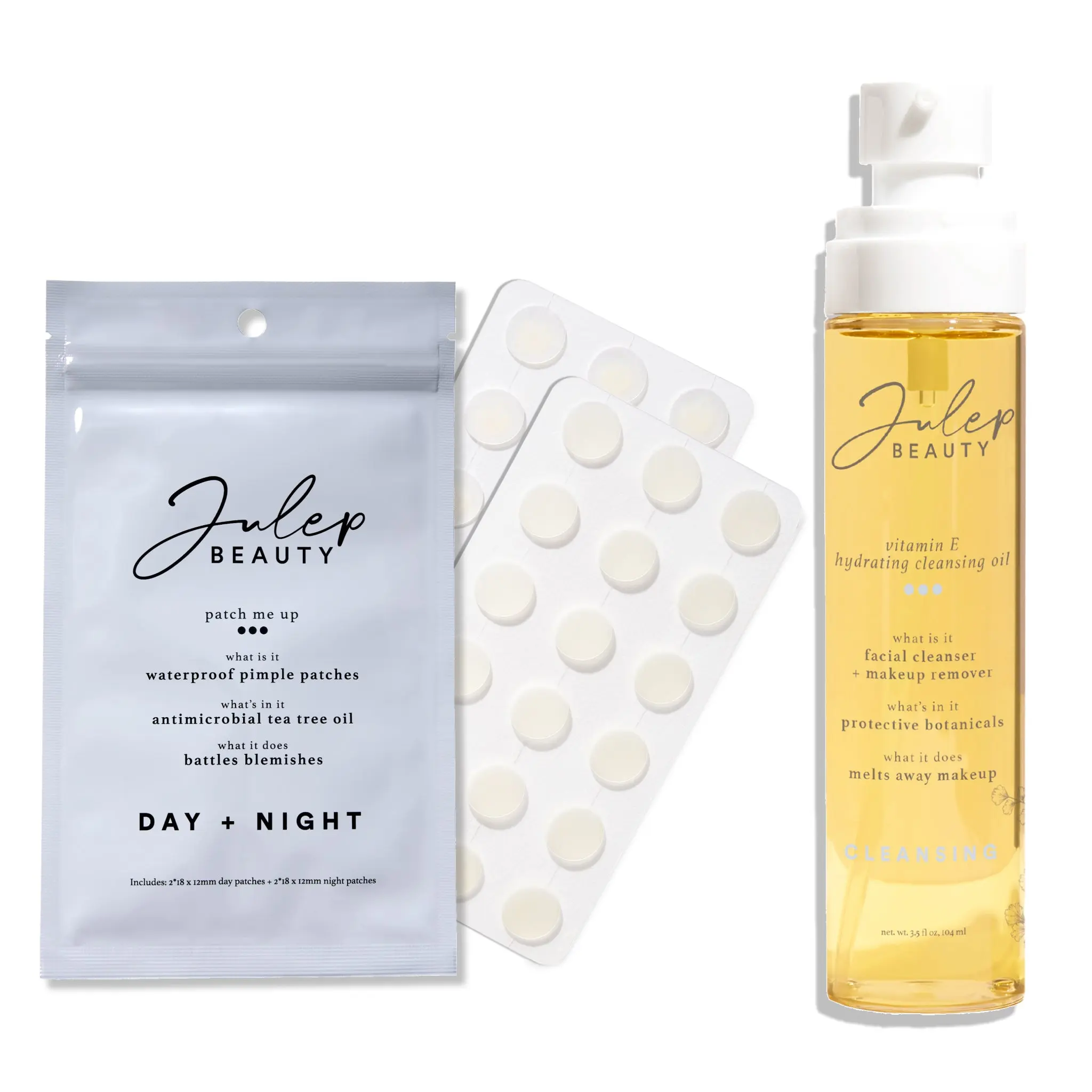 Pimple Patches + Vitamin E Hydrating Cleansing Oil
