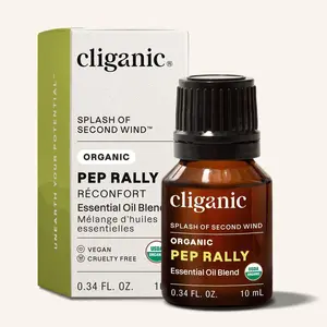 Cliganic Organic Pep Rally Essential Oil - All-Natural Aromatherapy Blend for Mood Boosting, Organic Essential Oil