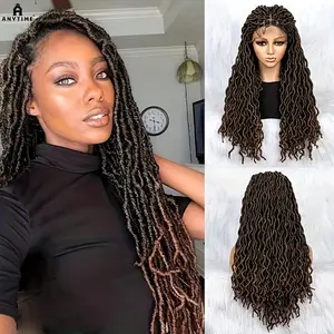 Anytime Wig 9*6 lace chemical fiber wig braid headgear hand-woven dreadlock box braid convenient and easy to wear