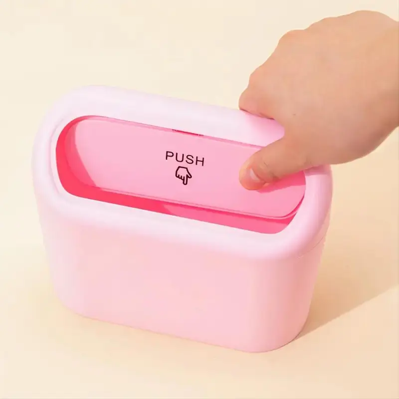 Mini Compact Flip-top Car Trash Can, Car Door Hanging Trash Can, Portable Car Interior Storage Box, Universal Car Interior Accessories