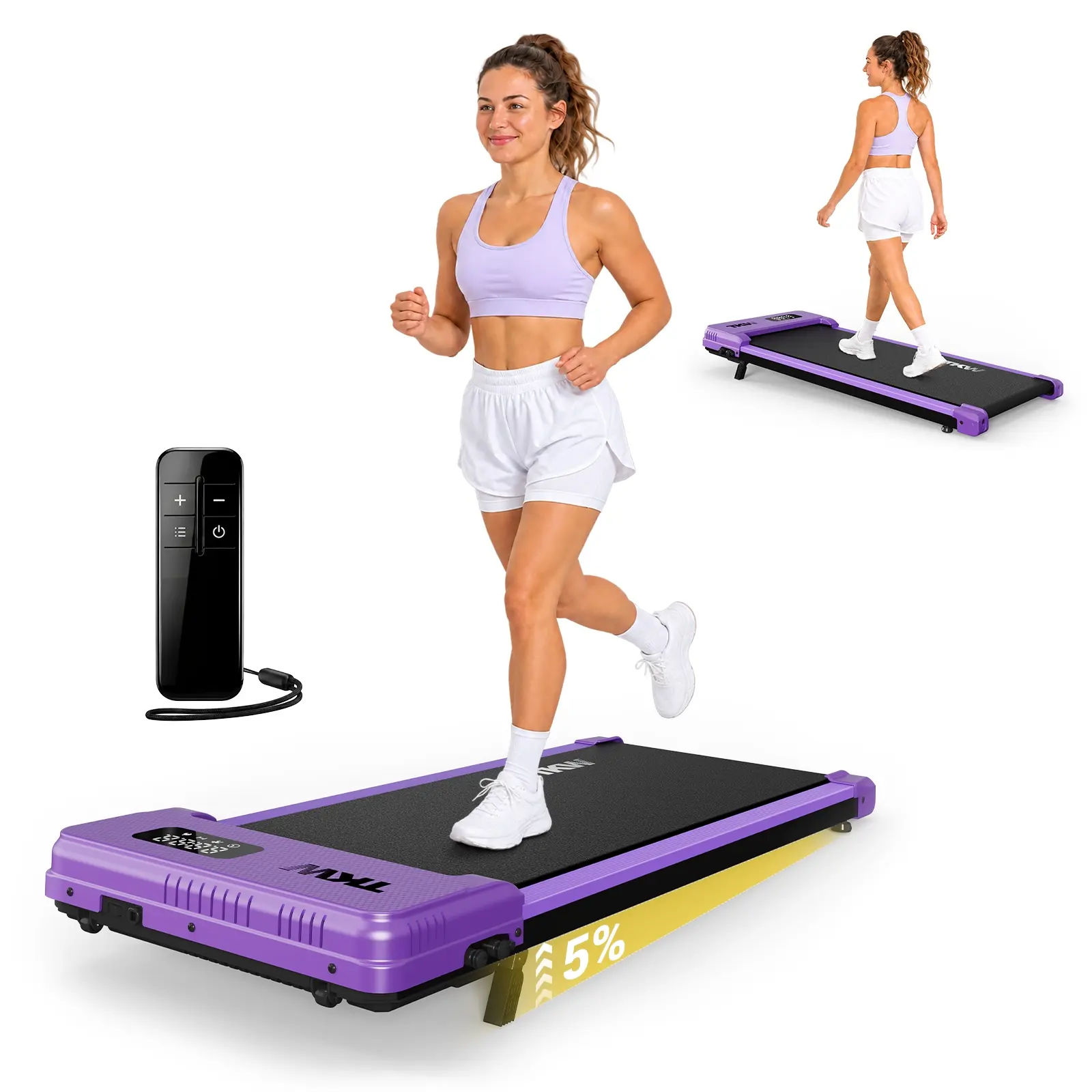 Lightweight Compact Remote-Controlled Walking Pad Treadmill, Indoor Home Fitness Equipment with Remote & LED Display, Ideal for At-Home Gym Setups & Daily Workouts