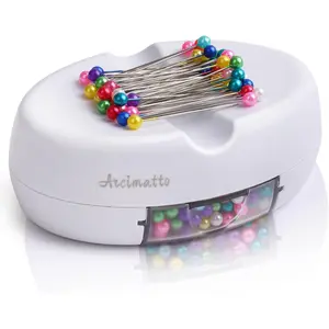 Magnetic Pin Holder, Strong Magnet Pincushion with Drawer, Pin Cushion with 100 Pcs Ball Head Straight Pins for Sewing, Needle Cushions Bobby Pin Holder Paper Clip Organizer for Quilting