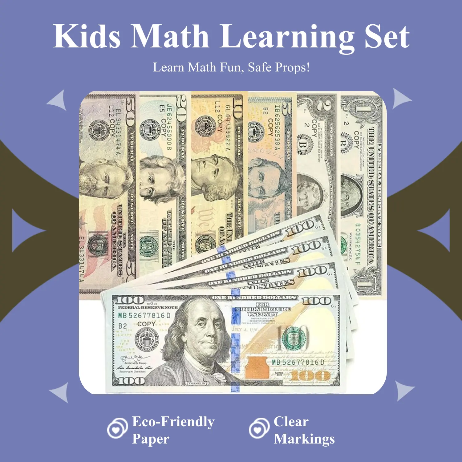 140Piece Toy Money Kids Set for Kids Number Education Toy for Kids to Learn - Perfect for Ages 3+Boys and Girls, Cultivates Early Math Skills