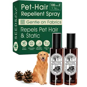 Repellent Spray 2X200ml Gentle on Fabrics Repels Pet Hair & Static Odor Eliminator 3-in-1 Wrinkle Release & Pet Hair Defense