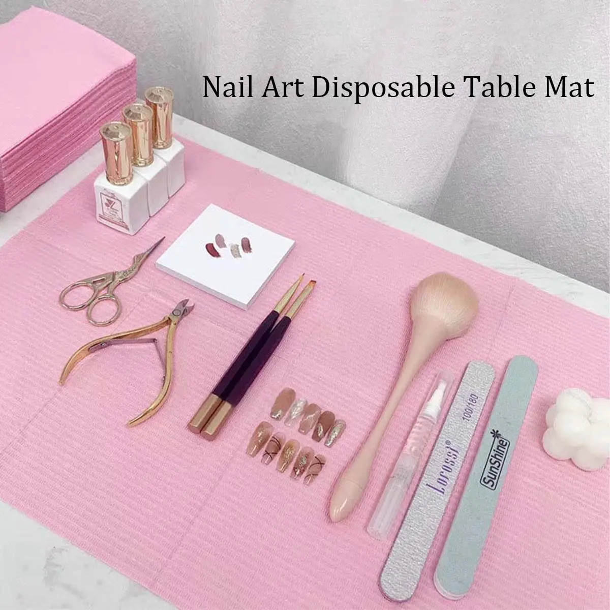 20pcs Waterproof Foldable Nail Cleaning Pads, 3-Layer Disposable Manicure Tools, Perfect for Nail Art Salon and Tattoo Removal, Nail Care