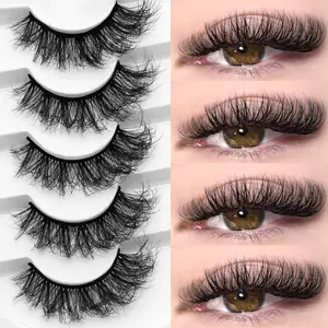 GROINNEYA 7 Pairs Extra Long Thick Separated False Eyelashes,8D Three-Dimensional Eyelashes,Fluffy Soft Lightweight Lashes Amazing Effect Faux Mink Eyelashes, Eyeliner Extension,Gift For Her, Suitable for Dates Makeup And Vocation, DIY Dramatic Lashes
