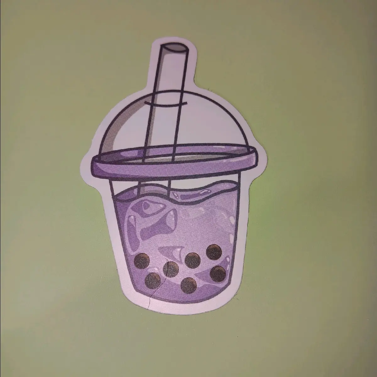 Purple bubble tea sticker