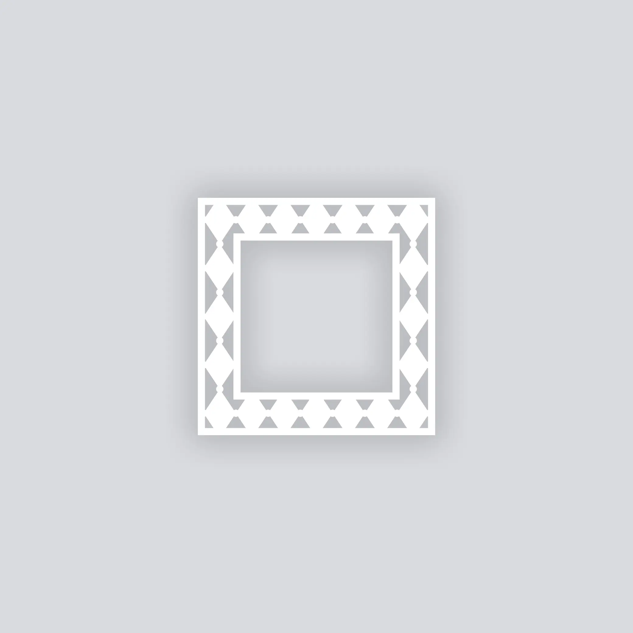 Diamond Chain Square Rim Clay Stencil