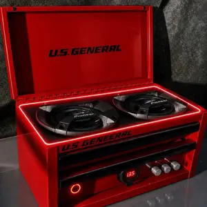 Mini tool box Bluetooth speaker- voltmeter- charging ports- led lights