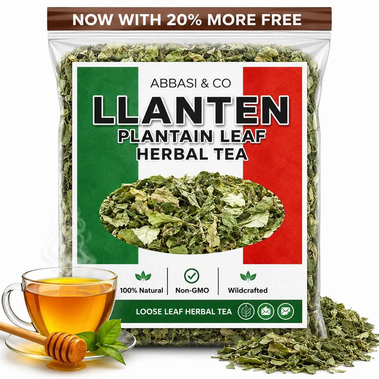 5oz Hojas de Llanten Plantain Leaf Organic – Broadleaf Plantain Tea Loose Leaf (Plantago Major) – Llanten Planta Medicinal - Herbal Tea for Digestion, Respiratory Health & Detox IMPORTED FROM MEXICO