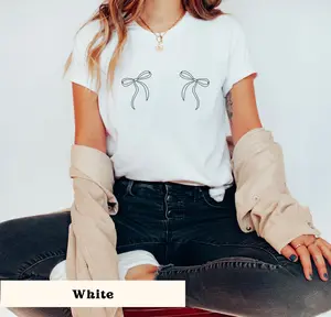 Bow Shirt Coquette T-Shirt Coquette Aesthetic TShirt Cute Bow Tee Trendy Bow Tee Coquette Summer Coquette Big Bow Shirt for Mothers Day Gift Crewneck Bow Tshirt for Girl Coquette Gift for Her Wife Bow Birthday Gift